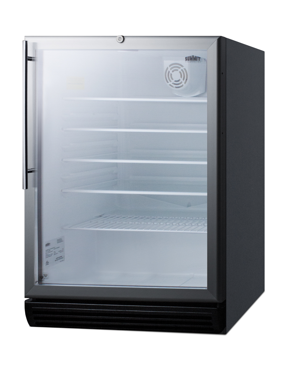 Commercially listed ADA compliant 5.5 cu.ft. freestanding beverage center in a 24